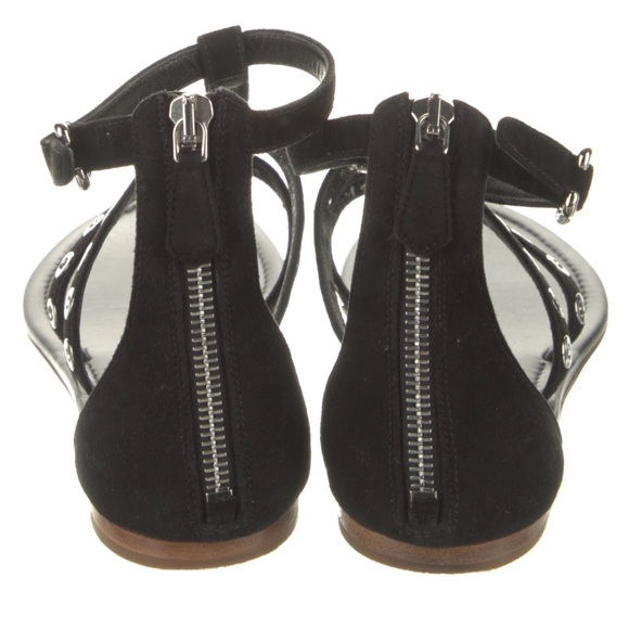 Black suede Prada T-Strap gladiator sandals, 36.5, great condition! - Picture 13 of 15